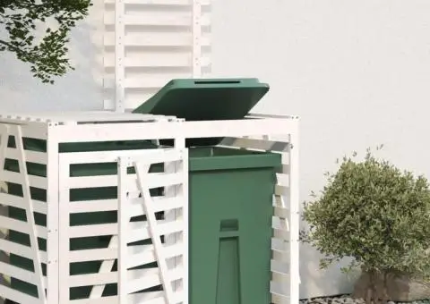 Extensie depozitare pubelă de gunoi, lemn masiv de pin - 1/5