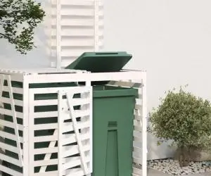 vidaXL Extensie depozitare pubelă de gunoi, lemn masiv de pin