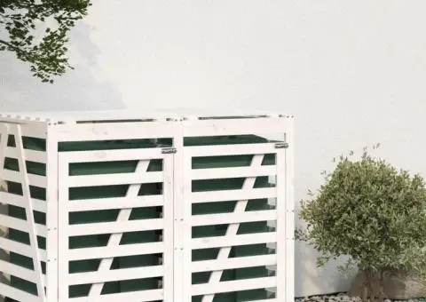 Extensie depozitare pubelă de gunoi, lemn masiv de pin - 3/5