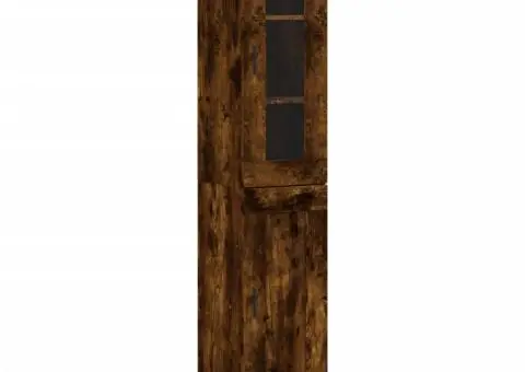 Dulap înalt, stejar fumuriu, 34,5x34x180 cm, lemn prelucrat - 2/5