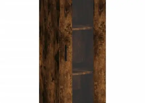 Dulap înalt, stejar fumuriu, 34,5x34x180 cm, lemn prelucrat - 5/5