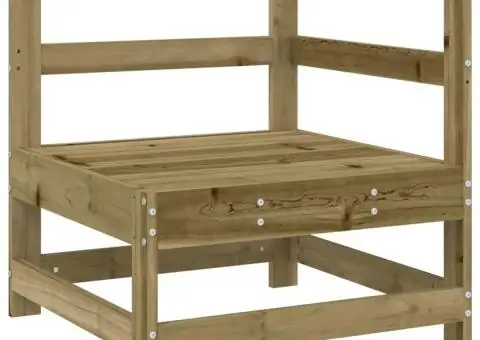 Set mobilier de grădină, 7 piese, lemn de pin tratat - 3/5