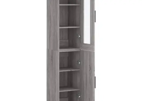 Dulap înalt, gri sonoma, 34,5x34x180 cm, lemn prelucrat - 4/5