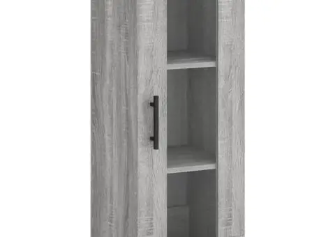 Dulap înalt, gri sonoma, 34,5x34x180 cm, lemn prelucrat - 5/5