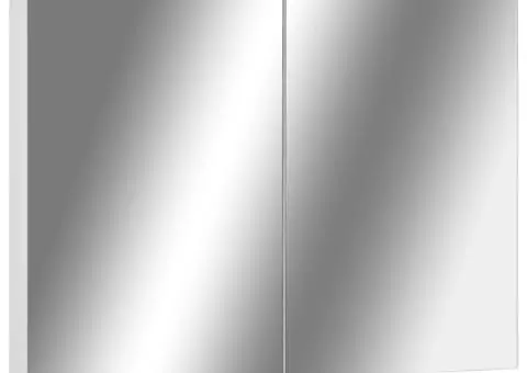 Dulap de baie cu oglindă, alb, 80x15x60 cm, MDF - 2/5