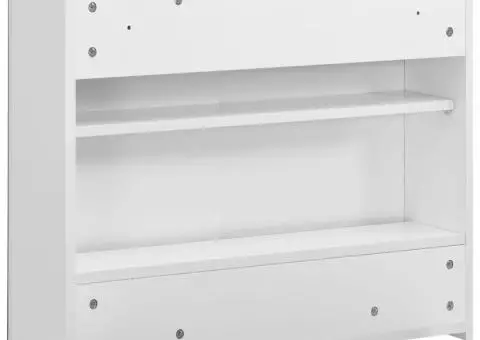 Dulap de baie cu oglindă, alb, 80x15x60 cm, MDF - 5/5