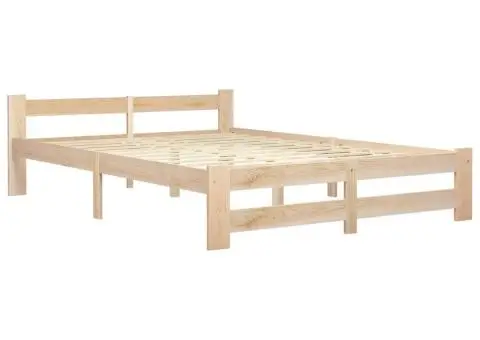Cadru de pat, 160 x 200 cm, lemn masiv de pin - 2/5