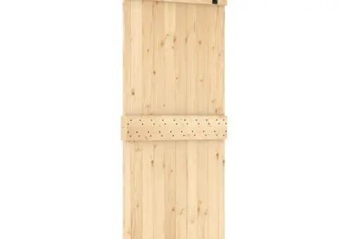 Ușă glisantă cu set de feronerie 80x210 cm, lemn masiv de pin - 2/5