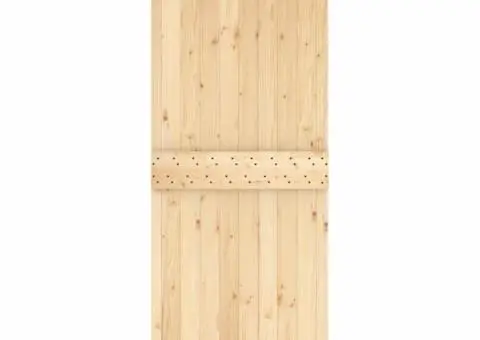 Ușă glisantă cu set de feronerie 80x210 cm, lemn masiv de pin - 4/5