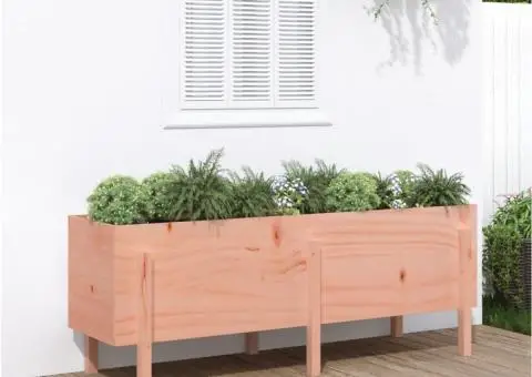 Strat înălțat de grădină, 160x50x57 cm, lemn masiv Douglas - 1/5