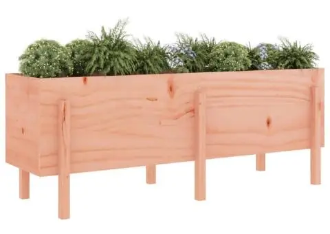 Strat înălțat de grădină, 160x50x57 cm, lemn masiv Douglas - 3/5