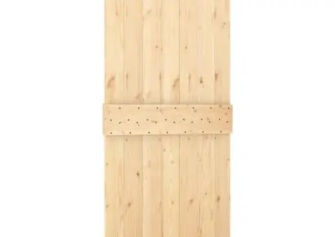 Ușă glisantă cu set de feronerie 95x210 cm, lemn masiv de pin - 5/5