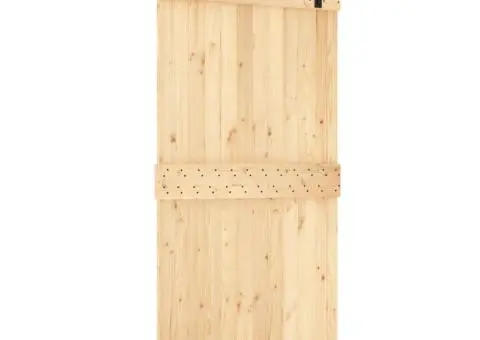 Ușă glisantă cu set feronerie, 100x210 cm, lemn masiv de pin - 2/5