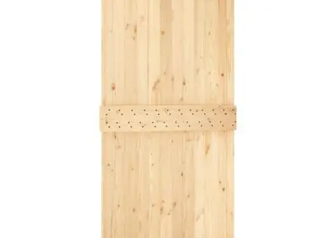 Ușă glisantă cu set feronerie, 100x210 cm, lemn masiv de pin - 3/5