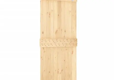 Ușă glisantă cu set de feronerie 85x210 cm, lemn masiv de pin - 2/5