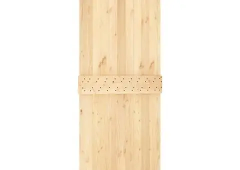 Ușă glisantă cu set de feronerie 85x210 cm, lemn masiv de pin - 4/5