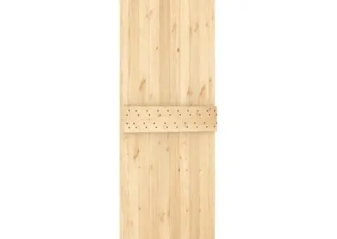 Ușă glisantă cu set de feronerie 70x210 cm, lemn masiv de pin - 4/5