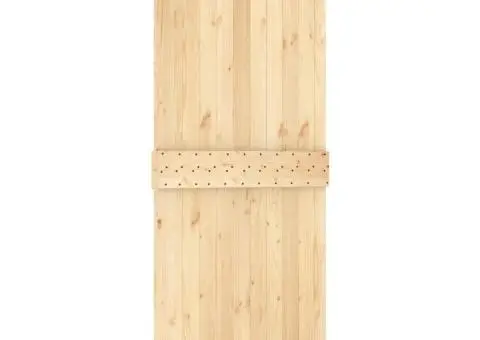 Ușă glisantă cu set feronerie, 90x210 cm, lemn masiv de pin - 4/5