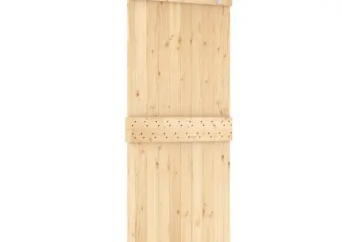 Ușă glisantă cu set de feronerie 80x210 cm, lemn masiv de pin - 2/5