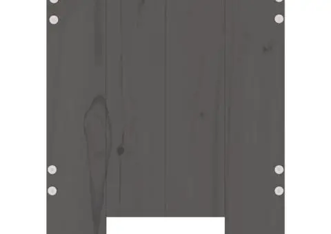 Taburete de grădină, 2 buc., gri, 40x36x45 cm, lemn masiv pin - 5/5