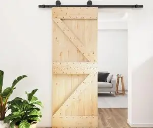 vidaXL Ușă glisantă cu set de feronerie 70x210 cm, lemn masiv de pin