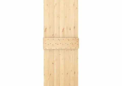 Ușă glisantă cu set de feronerie 70x210 cm, lemn masiv de pin - 5/5
