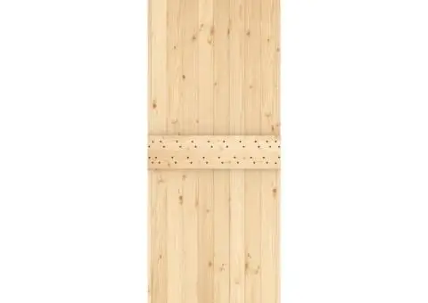 Ușă glisantă cu set de feronerie 70x210 cm, lemn masiv de pin - 4/5