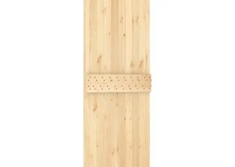 Ușă glisantă cu set de feronerie 70x210 cm, lemn masiv de pin - 5/5