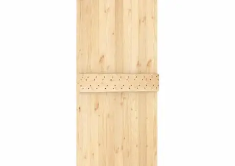 Ușă glisantă cu set de feronerie 85x210 cm, lemn masiv de pin - 5/5