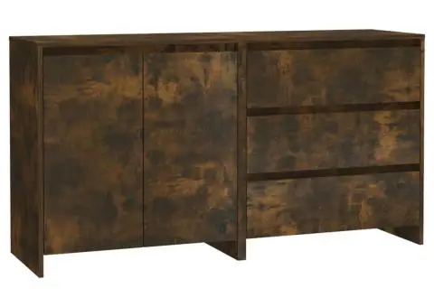 Servantă, 2 piese, stejar fumuriu, lemn prelucrat - 2/5