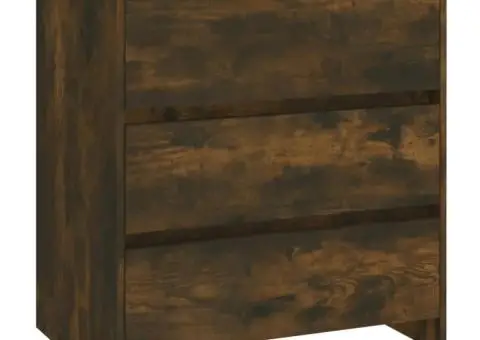 Servantă, 2 piese, stejar fumuriu, lemn prelucrat - 5/5
