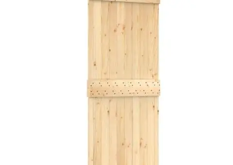 Ușă glisantă cu set de feronerie 80x210 cm, lemn masiv de pin - 2/5