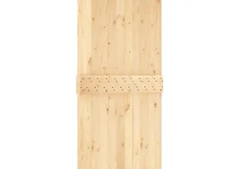 Ușă glisantă cu set feronerie, 90x210 cm, lemn masiv de pin - 3/5