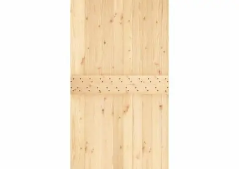 Ușă glisantă cu set feronerie, 90x210 cm, lemn masiv de pin - 4/5