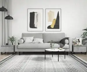 vidaXL Măsuțe de cafea, 2 buc., gri beton, 50x46x35 cm, lemn compozit