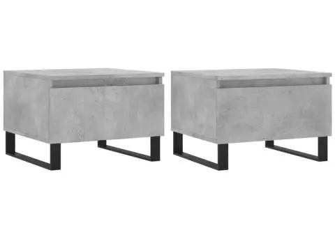 Măsuțe de cafea, 2 buc., gri beton, 50x46x35 cm, lemn compozit - 2/5