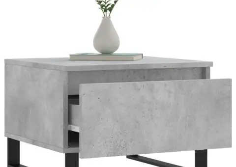 Măsuțe de cafea, 2 buc., gri beton, 50x46x35 cm, lemn compozit - 4/5
