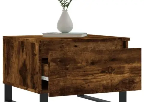 Mese de cafea 2 buc. stejar fumuriu 50x46x35 cm lemn compozit - 4/5