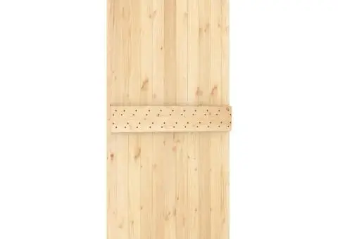 Ușă glisantă cu set feronerie, 90x210 cm, lemn masiv de pin - 5/5