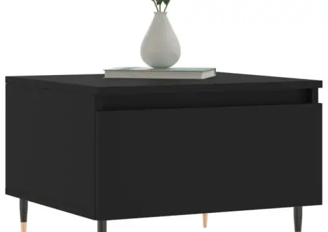 Măsuțe de cafea, 2 buc., negru, 50x46x35 cm, lemn prelucrat - 3/5