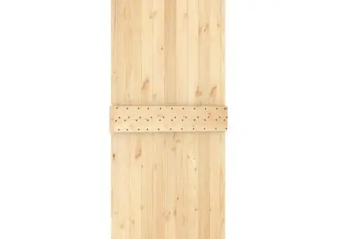 Ușă glisantă cu set de feronerie 85x210 cm, lemn masiv de pin - 5/5