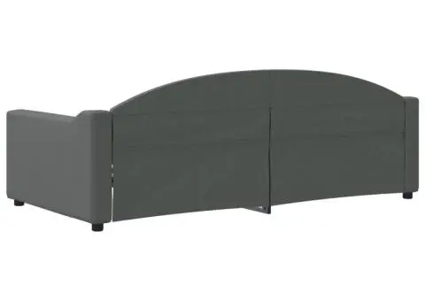 Cadru de pat, gri închis, 90x190 cm, material textil - 5/5