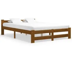 vidaXL Cadru de pat, maro miere, 120 x 200 cm, lemn masiv de pin