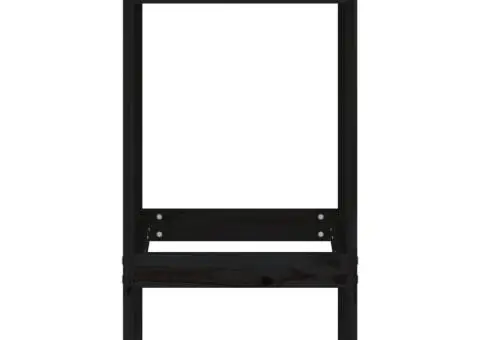 Taburete de bar, 2 buc., negru, 40x36x75 cm, lemn masiv de pin - 4/5