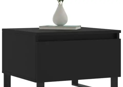 Măsuțe de cafea, 2 buc., negru, 50x46x35 cm, lemn prelucrat - 3/5