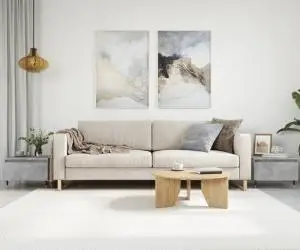 vidaXL Măsuțe de cafea, 2 buc., gri beton, 50x46x35 cm, lemn compozit