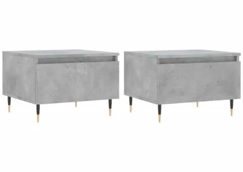 Măsuțe de cafea, 2 buc., gri beton, 50x46x35 cm, lemn compozit - 2/5