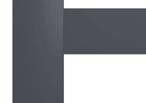 Cadru de pat, gri închis, 180x200 cm, lemn masiv de pin - 5/5