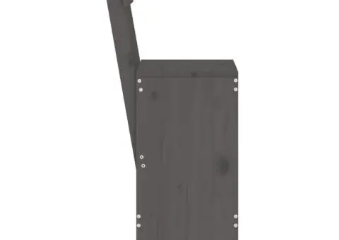 Taburete de bar, 2 buc., gri, 40x48,5x115,5 cm, lemn masiv pin - 5/5