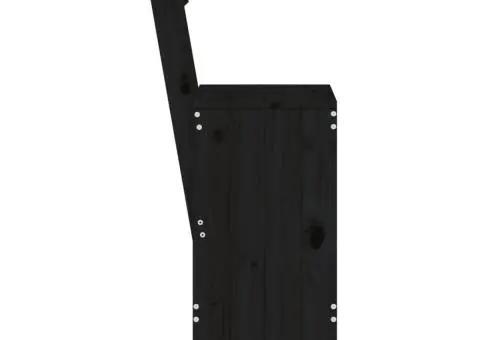 Taburete de bar, 2 buc., negru, 40x48,5x115,5 cm lemn masiv pin - 5/5
